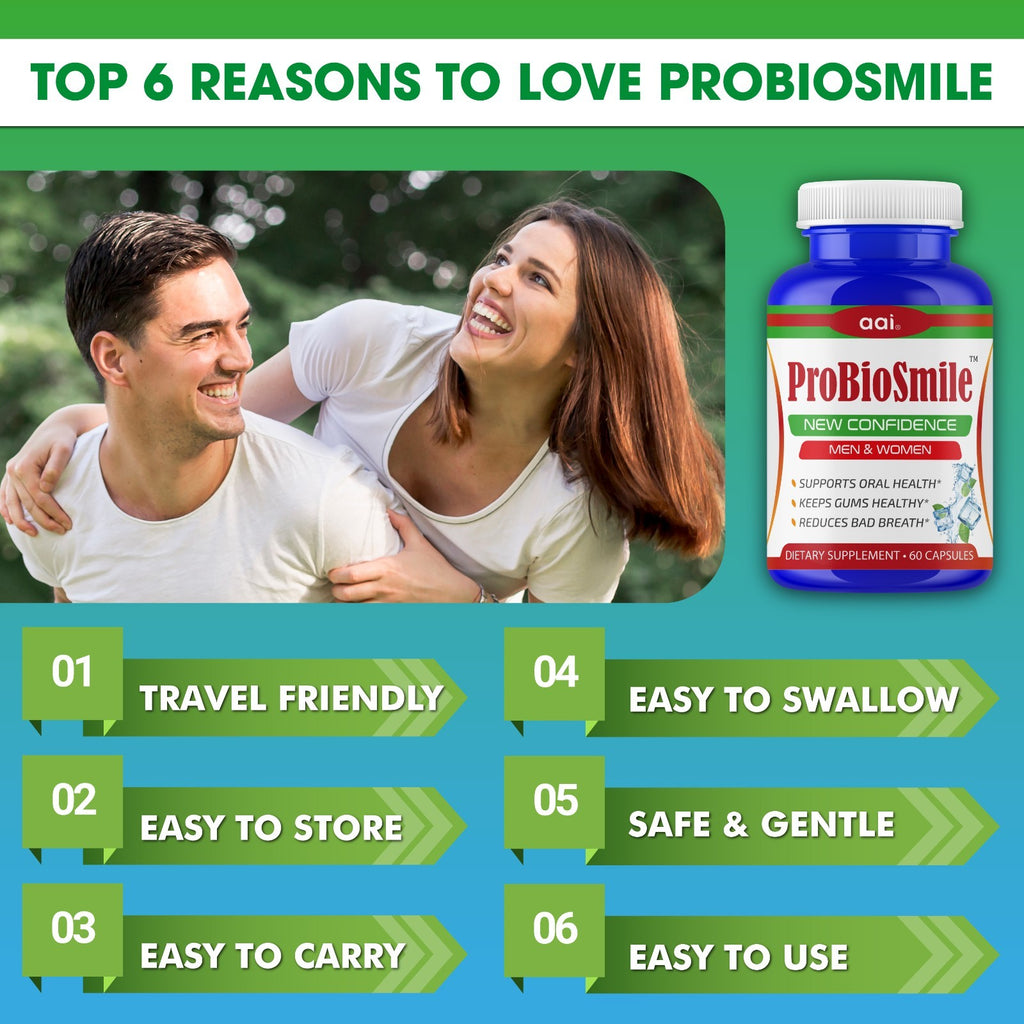 Dental Probiotic for Bad Breath & Gum Care - Oral Health 60 Capsules