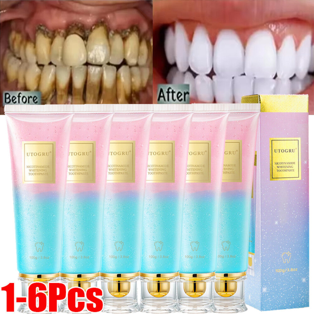 Niacinamide Whitening Toothpaste - Natural Enamel Safe Toothpaste for Bright Smile