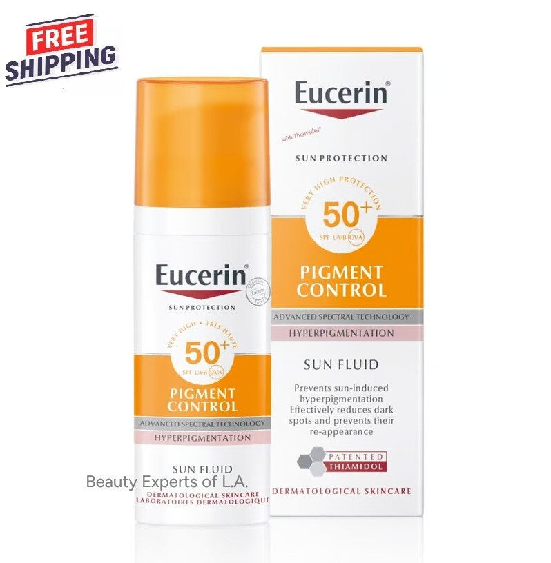 Eucerin Sun Fluid Pigment Control SPF50+ 50ml - High UV Protection & Brightening