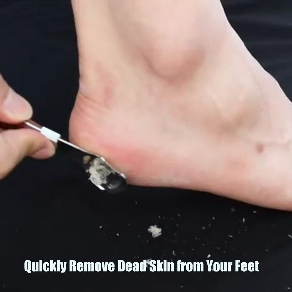 Pedicure Foot File Kit with Callus Remover & 20 Blades - Heel Scraper for Smooth Feet