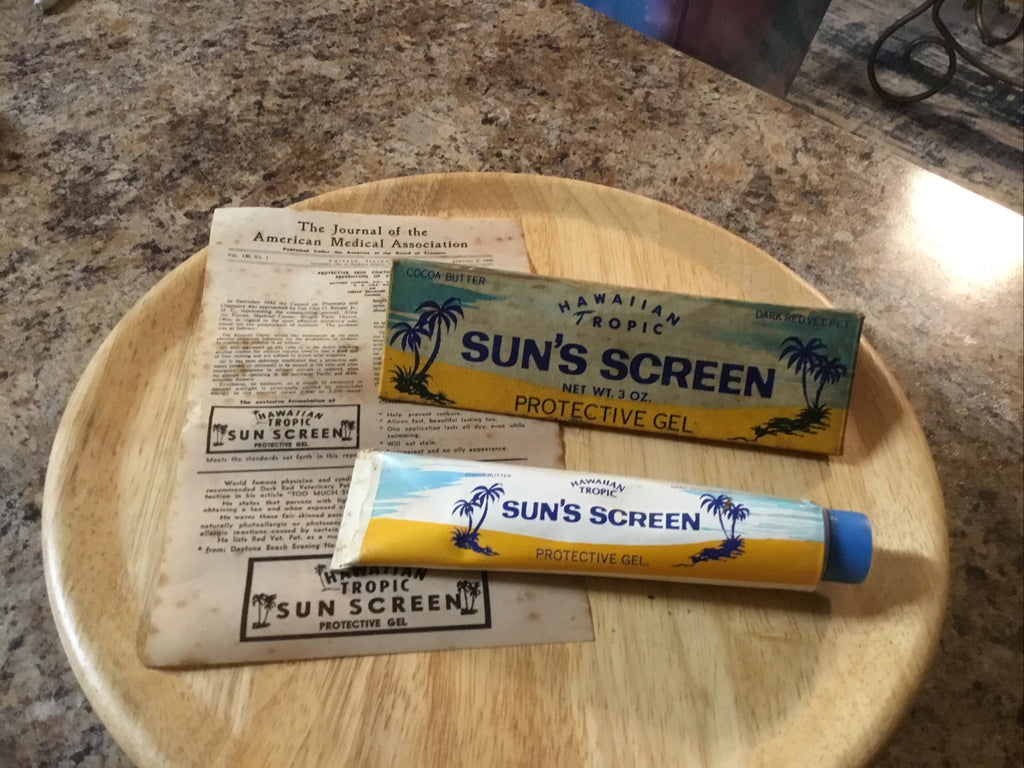 Vintage Hawaiian Tropic 3 Oz Sun Protection Gel with Original Box - NOS