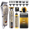 Professional Hair Clipper Set for Men with Trimmer & Shaver - Home & Barber Use