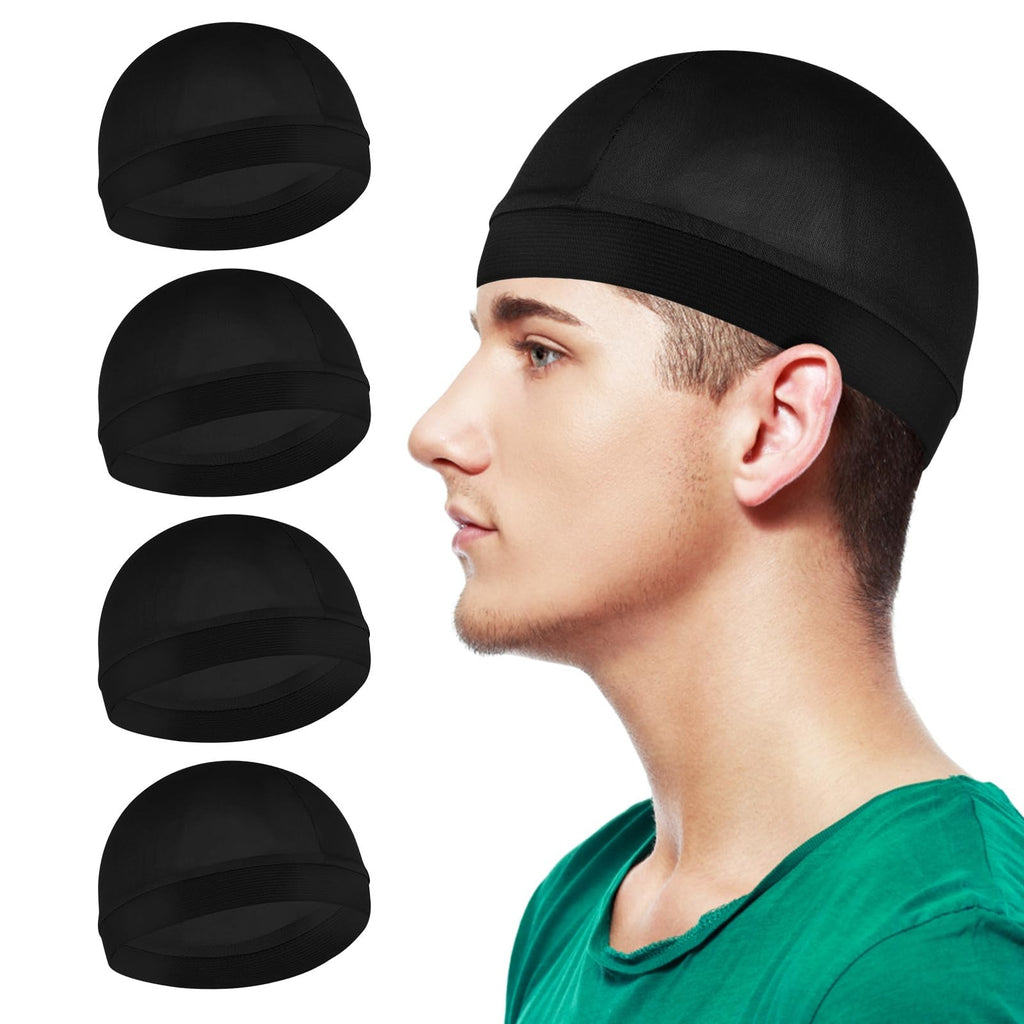 Men's Satin Sleep Bonnet & Wave Cap Set - Moisture Retention & Flat Waves