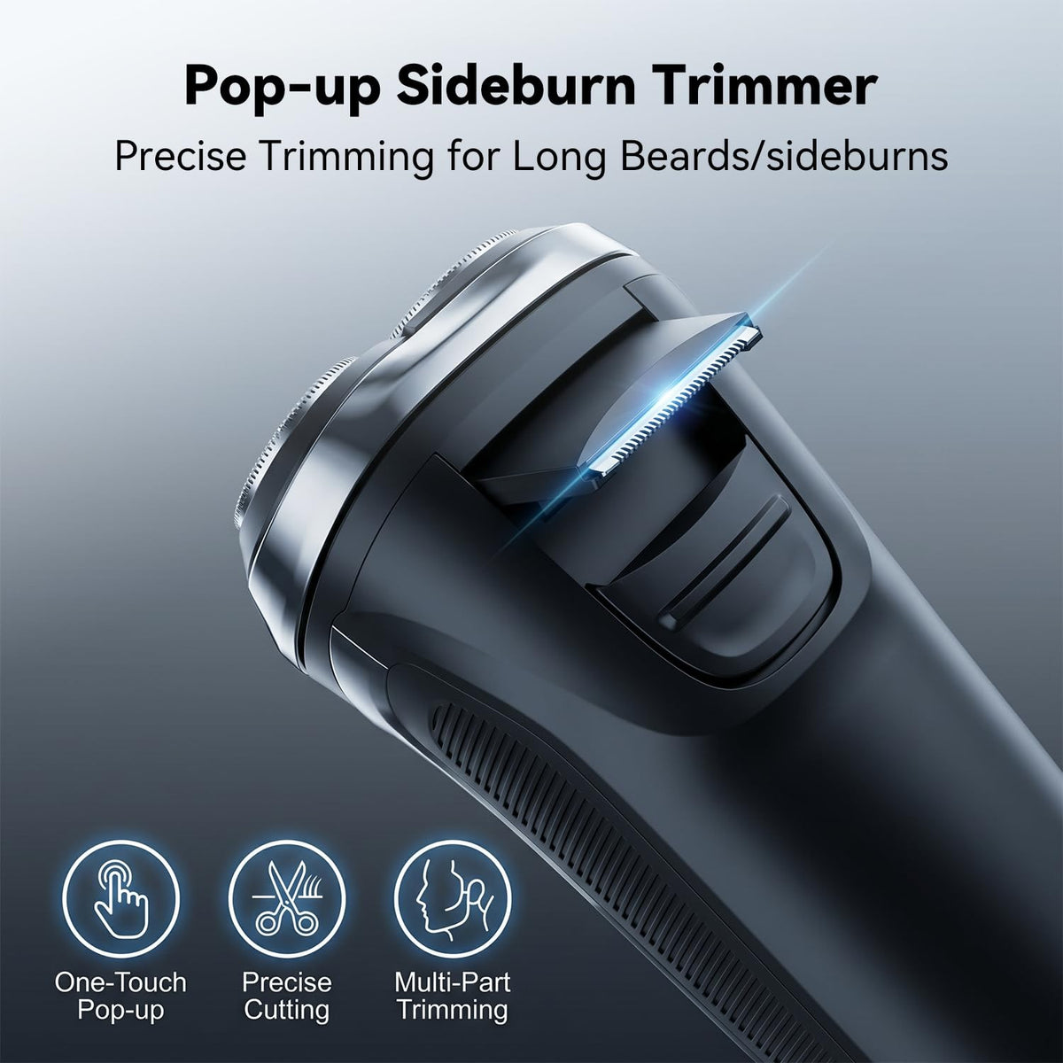 Men's Electric Razor Wet & Dry Shaver with Pop-up Trimmer - USB Rechargeable