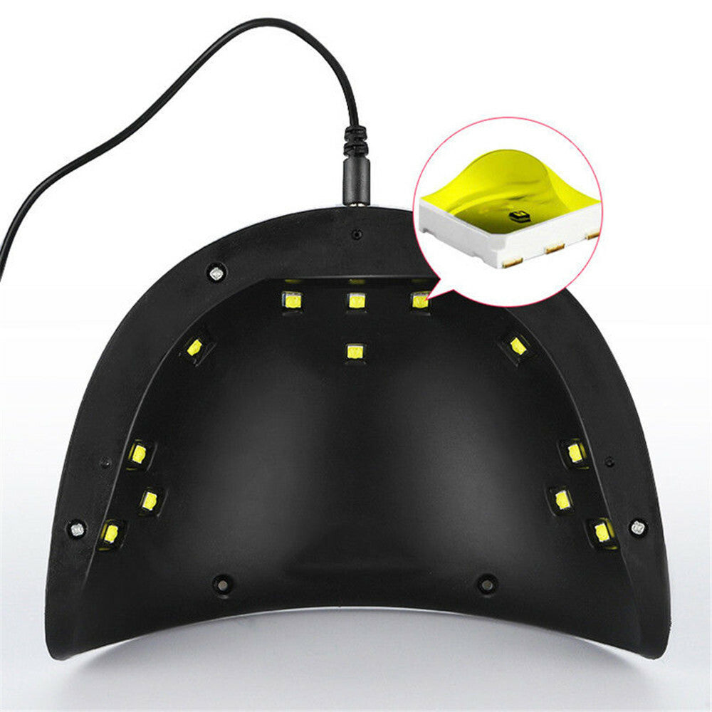 36W UV LED Nail Polish Dryer Lamp with Timer for Gel Manicure