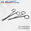 Multi-Purpose Small Scissors for Eyebrows Nails Hair Beard Cuticles - 2 Pack