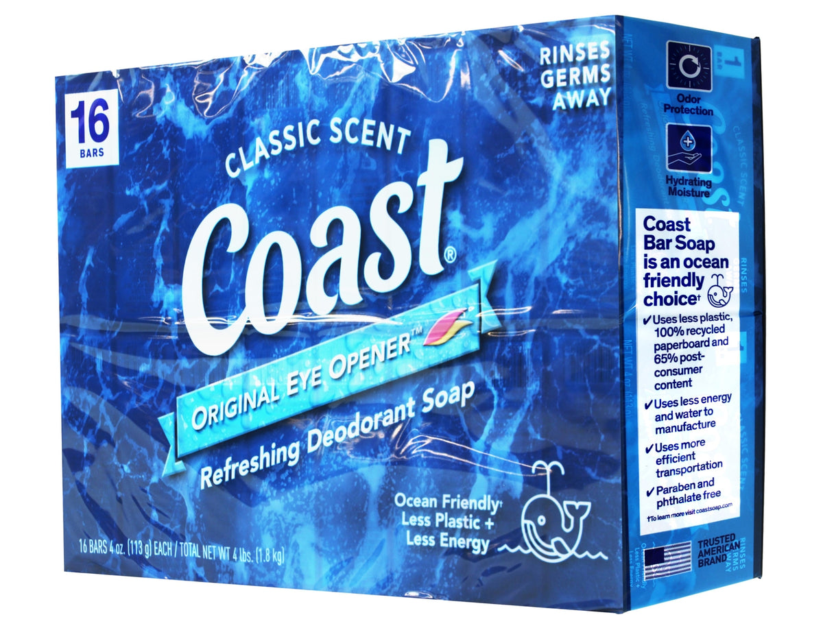Deodorant Bar Soap Pack - Refreshing Classic Scent, 16 x 4 oz Bars