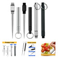 Mini Titanium Reusable Metal Toothpick Set with Stainless Steel Holder - Portable & Hygienic