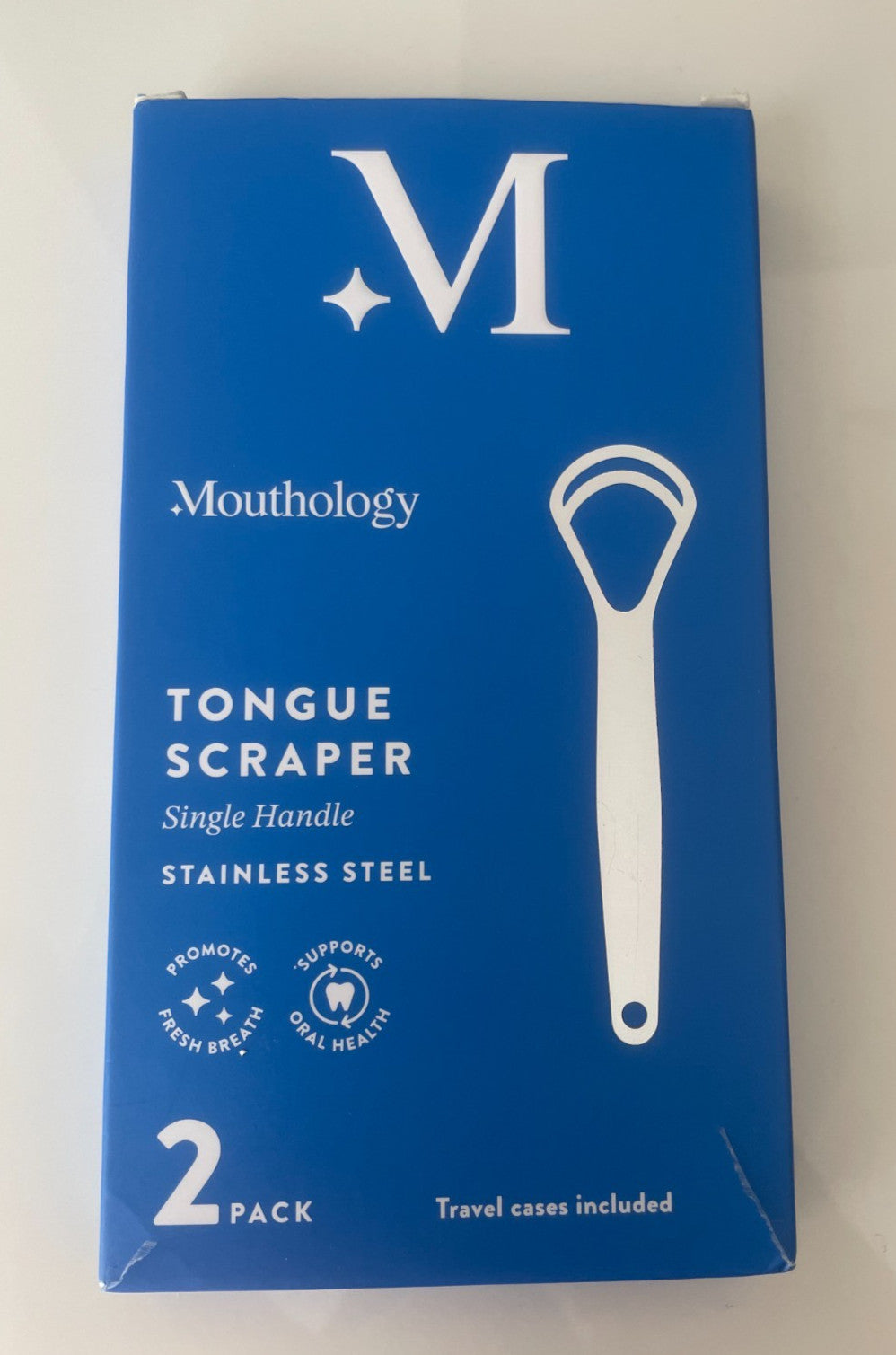 Stainless Steel Tongue Scraper 2 Pack - Oral Care Tool for Fresh Breath