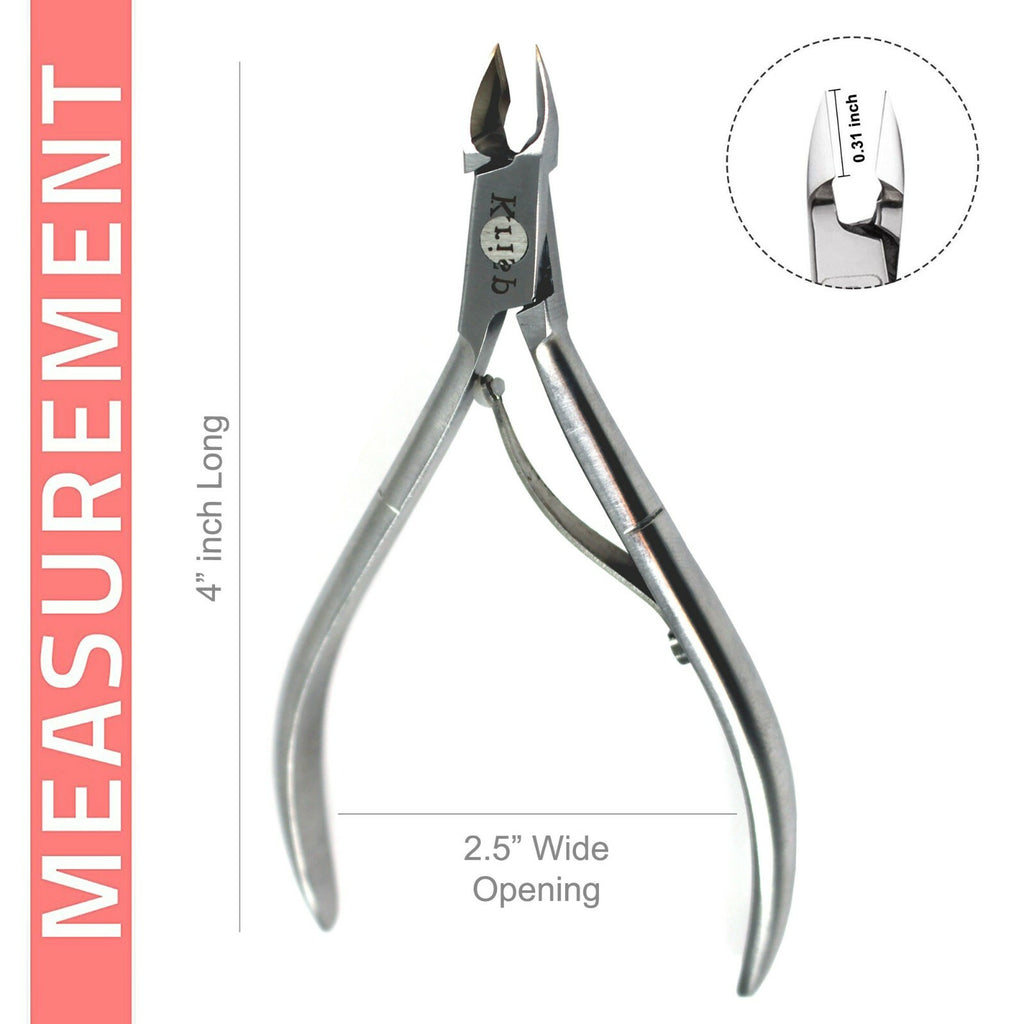 Stainless Steel Cuticle Nipper & Ingrown Toenail Lifter - 2 Pack Nail Care Tools