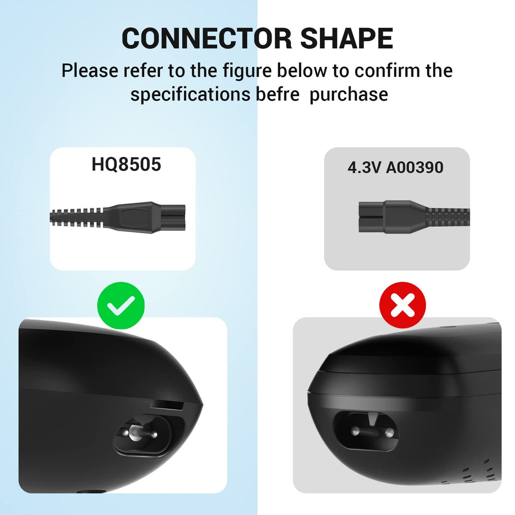 15V 360mA Replacement Charger Cord for Philips Norelco Series Shavers and Trimmers