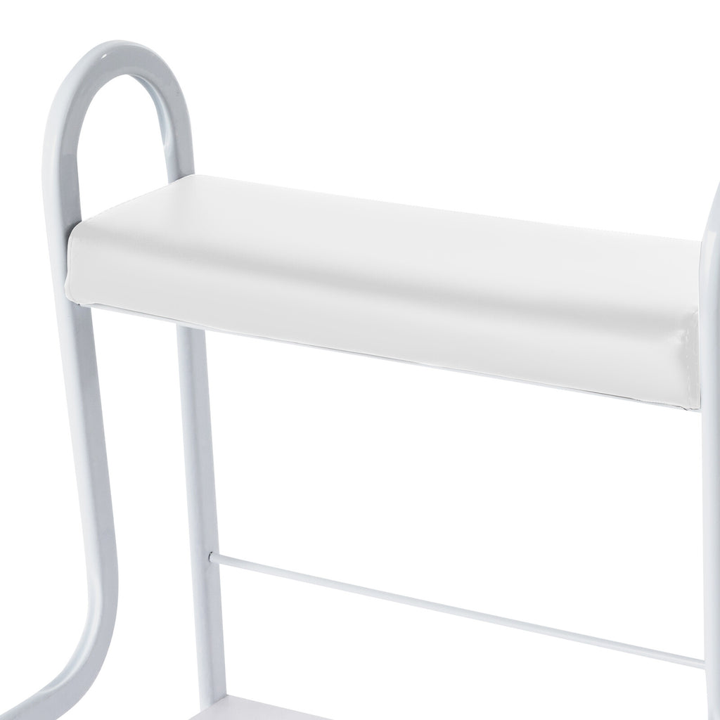 Portable Indoor Nail Foot Spa Trolley Cart with 4 Wheels & Handle