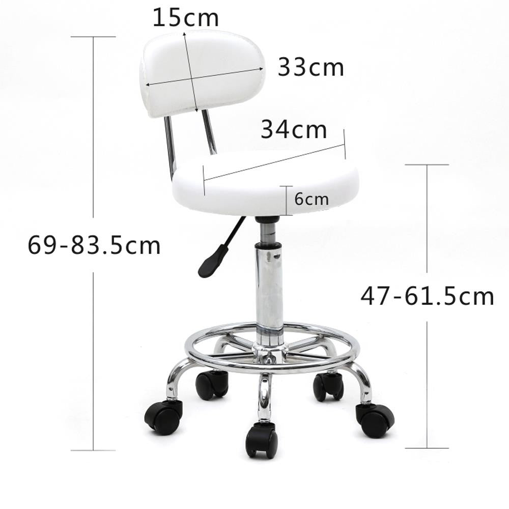 Adjustable Medical Rolling Stool with Wheels for Salon & Pedicure
