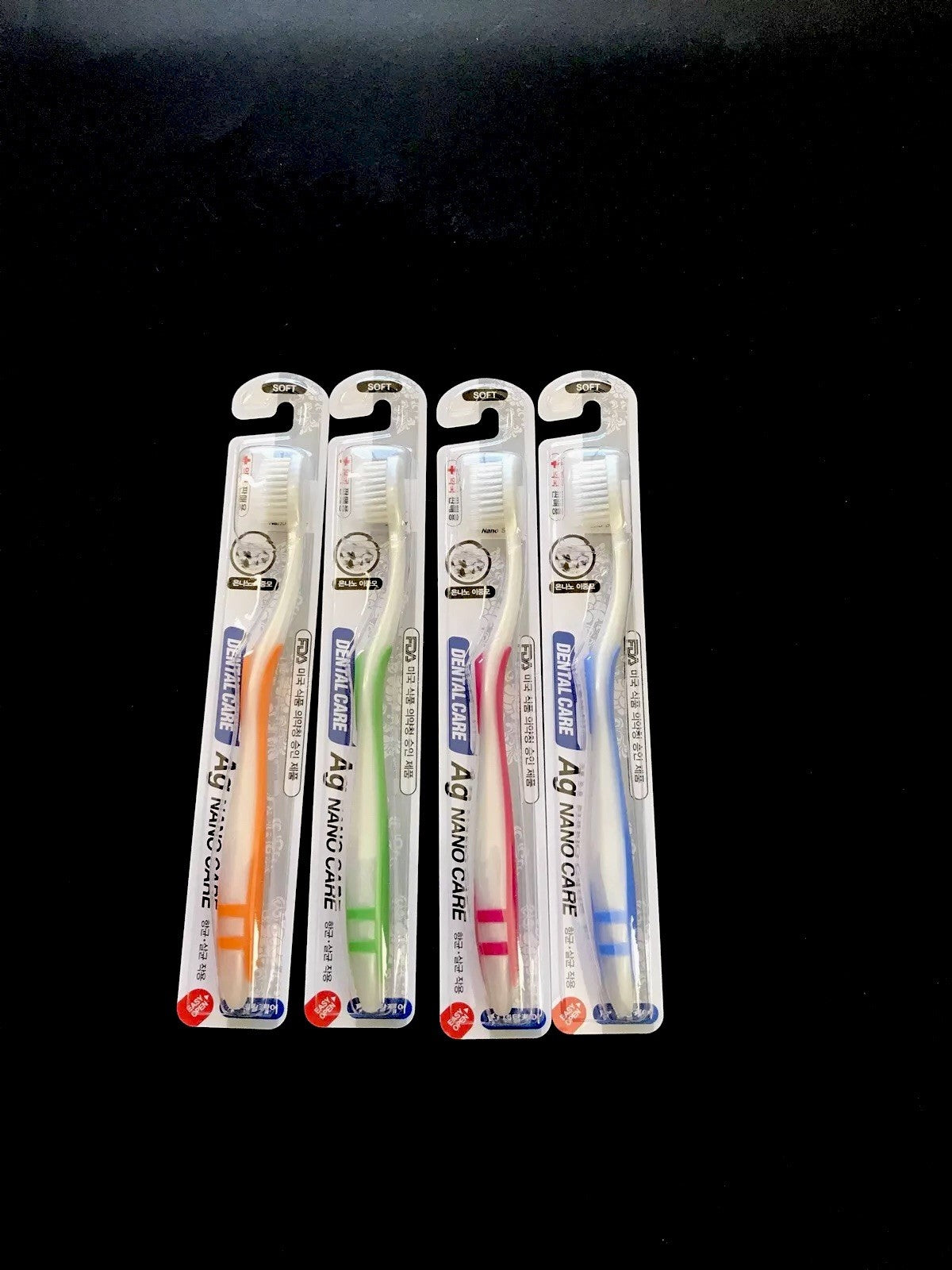 Nano Silver Toothbrush Set - 4 Pack with Nano Silver Infused Bristles