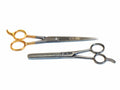 Professional Hair Trimming & Thinning Scissors Set - Stainless Steel, 2 Pieces