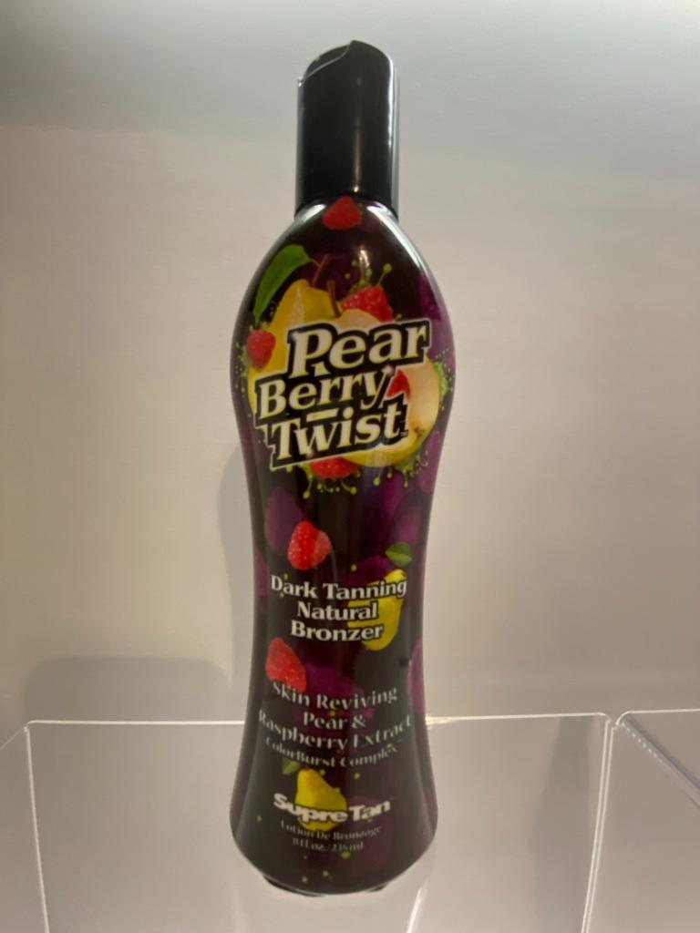 Dark Tanning Lotion with Natural Bronzer & Skin Revivers - Pear Berry Twist 8oz