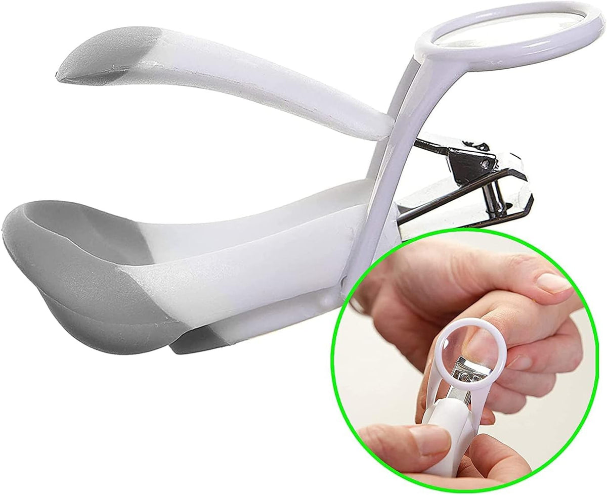 Deluxe Nail Clippers with Magnifying Glass for Baby & Adults - Ergonomic Handle