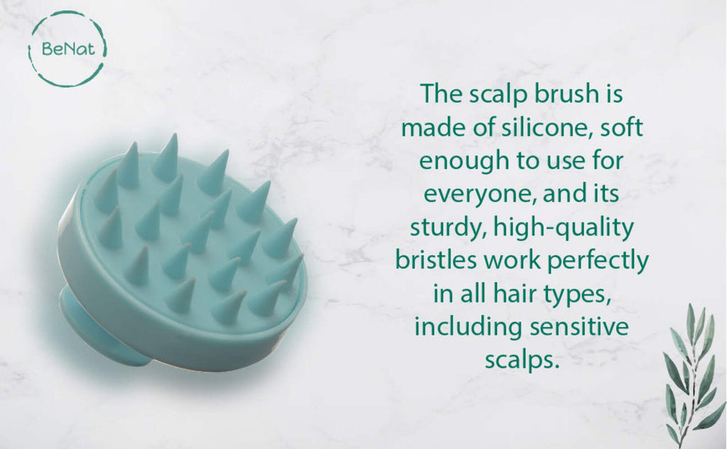 Scalp Scrubber & Hair Growth Massager 2-Pack - Gentle Silicone Head Cleaner