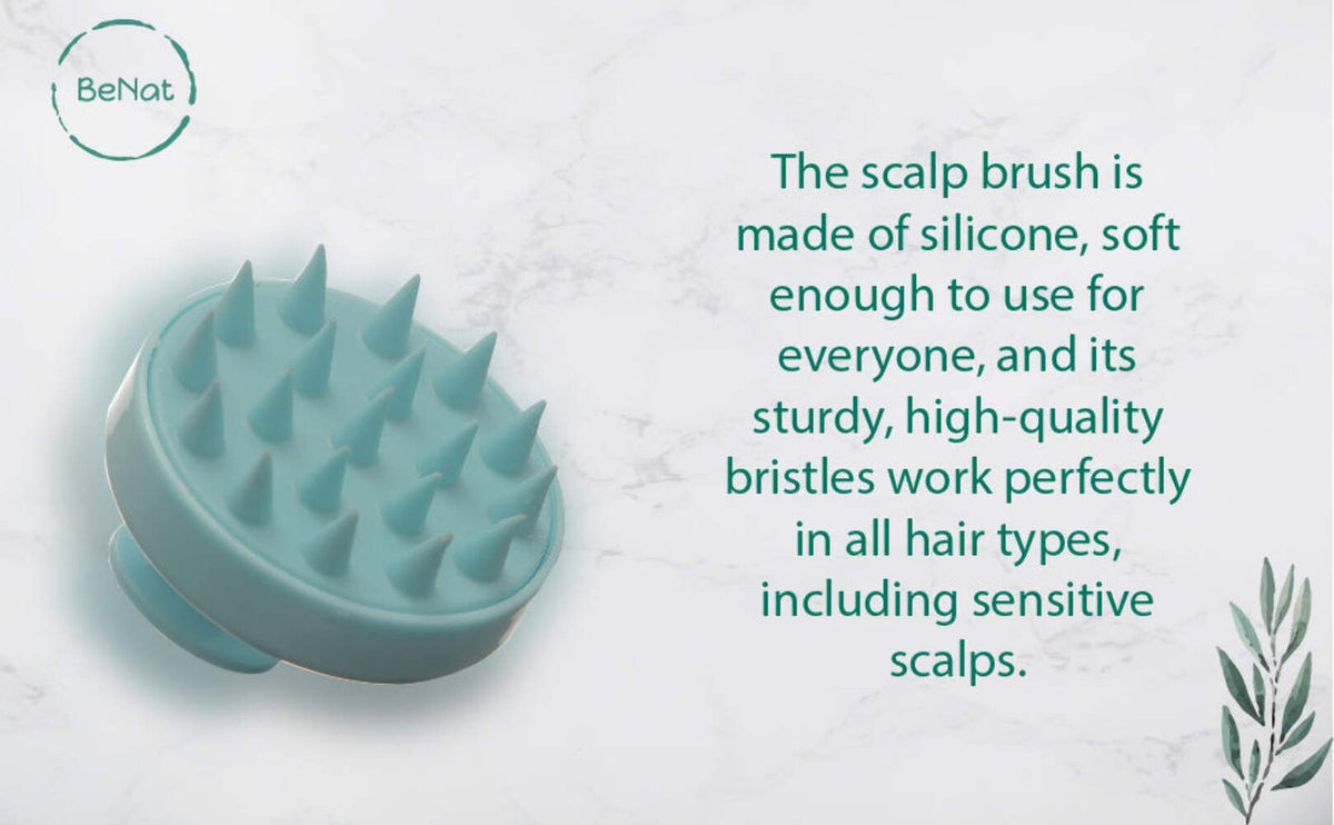Scalp Scrubber & Hair Growth Massager 2-Pack - Gentle Silicone Head Cleaner