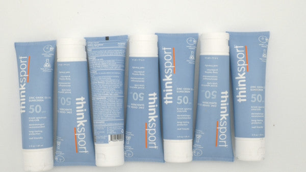 SPF 50 Mineral Sunscreen for Sports & Active Use - Reef Safe, Water Resistant, 7 Pack