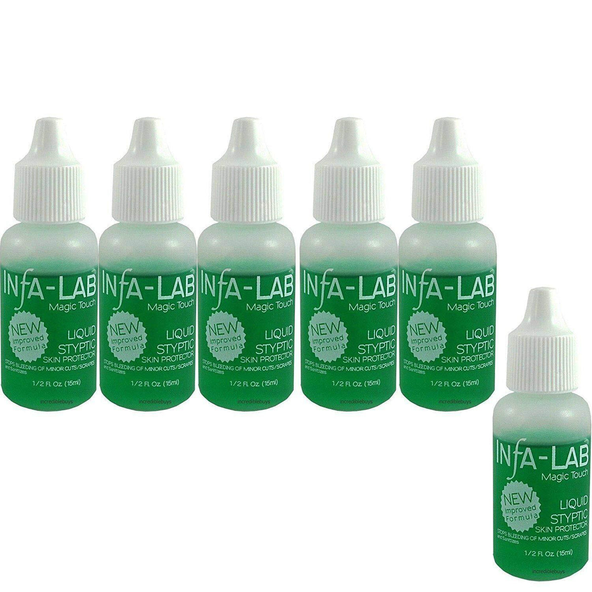 Liquid Styptic Skin Protector First Aid Set - 6 Pieces for Cuts & Bleeding
