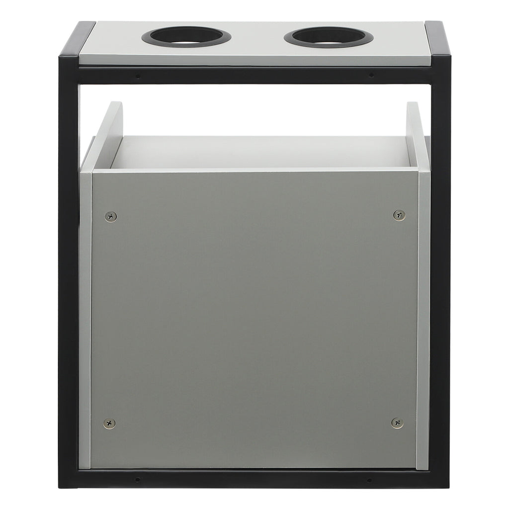 Wall Mounted Salon Storage Cabinet for Hair Salon Equipment - Black & Grey