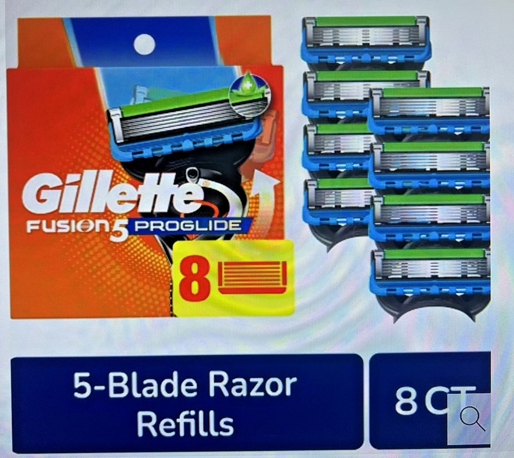 Gillette Proglide Power Razor Cartridges - Fits All Proglide & Fusion, 8 Count