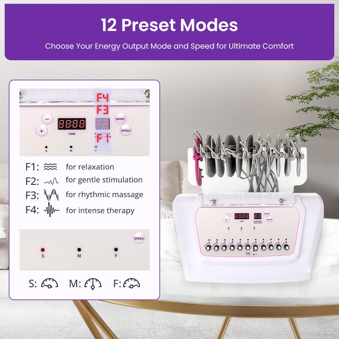 2-in-1 Electric Muscle Stimulator Body Massager for Pain Relief and Toning