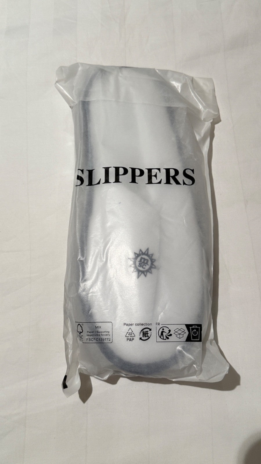 2 Pairs White Guest Spa Closed Toe Slippers Cloth House Shoes - MSC Cruise Lines