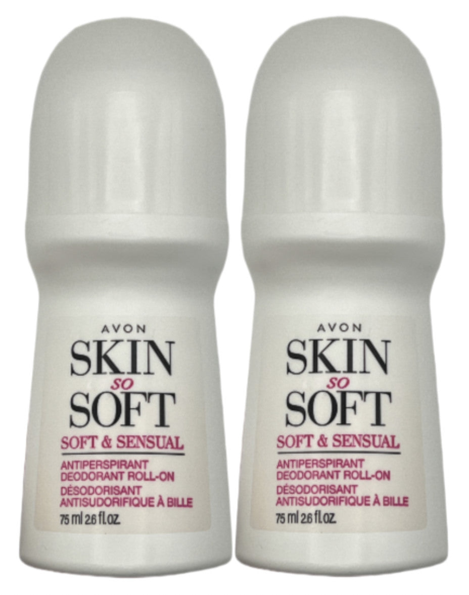 Deodorant Roll-On for Men & Women - Avon Skin So Soft, 2-Pack