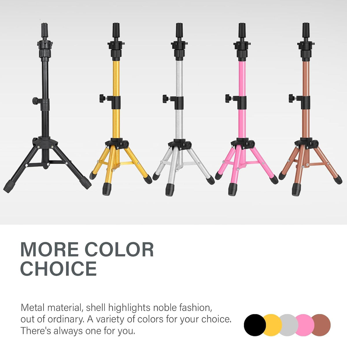 Adjustable 25 Inch Wig Stand Tripod for Hairdressing Practice