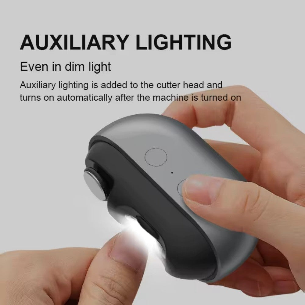 Electric Nail Clipper 3-in-1 Multi-Functional Manicure Tool with LED Light
