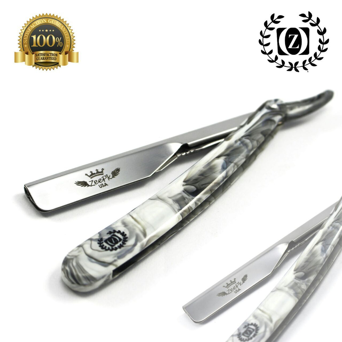 Professional Shavette Straight Razor Kit with 100 Derby Blades for Barber & Salon Use