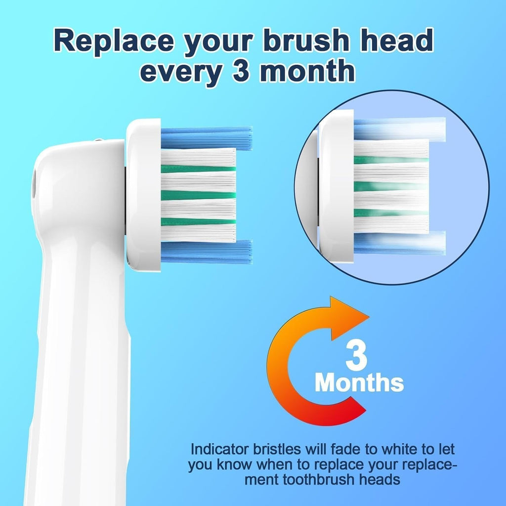 Replacement Toothbrush Heads 8 Pack for Oral B Electric Toothbrushes - Soft Bristles, Deep Cleaning