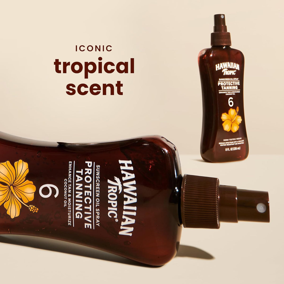 Hawaiian Tropic Dark Tanning Oil Spray SPF 6 with Coconut & Cocoa Butter