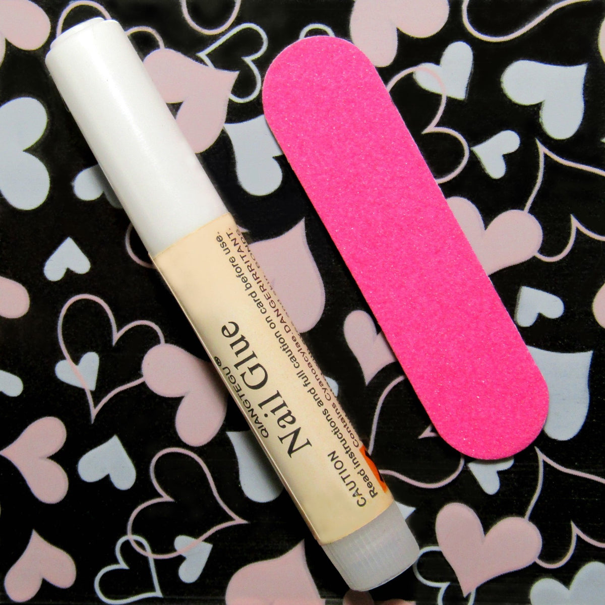 Medium Coffin Cat Eye Peach Ombre Nail Tips Set with Glue & File