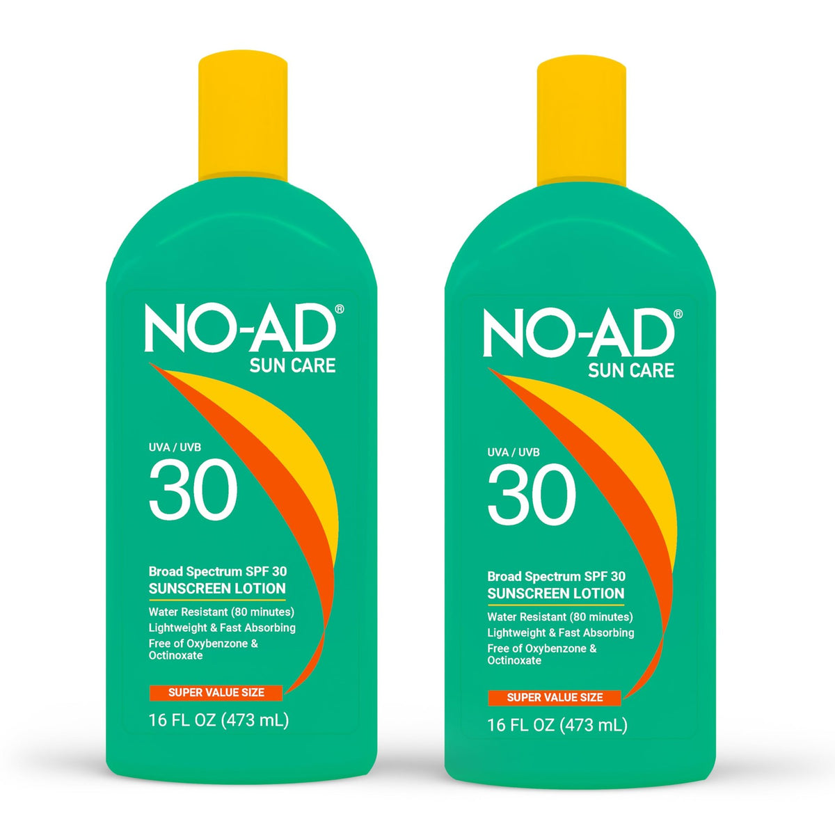Broad Spectrum SPF 30 Sunscreen Lotion - Water-Resistant, Moisturizing Pack of 2