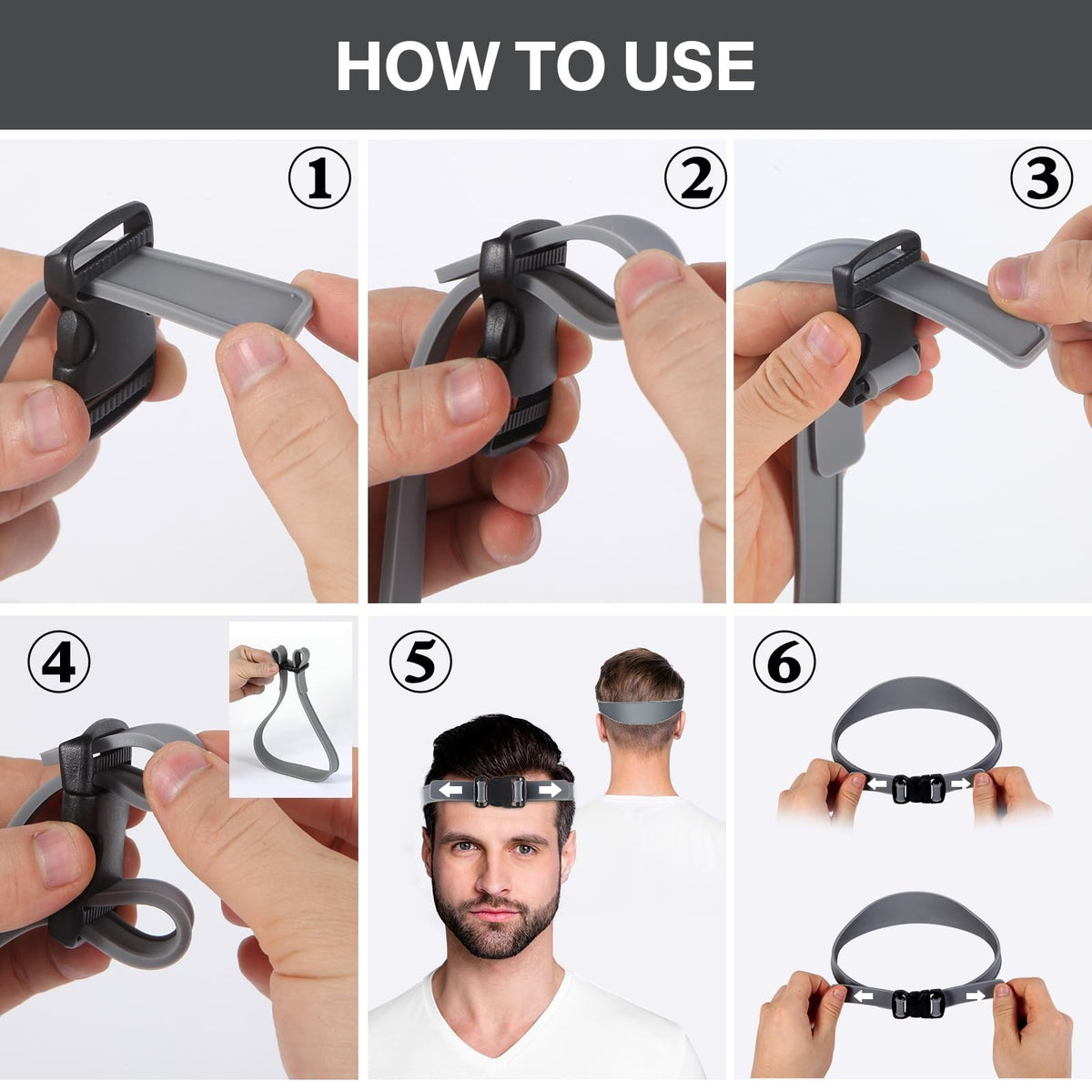 Adjustable Silicone Neckline Shaving Template for DIY Haircutting & Hairline Shaping