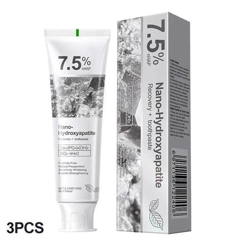 Nano Hydroxyapatite Toothpaste Set - 7.5% Concentration, 3 x 4.23 oz