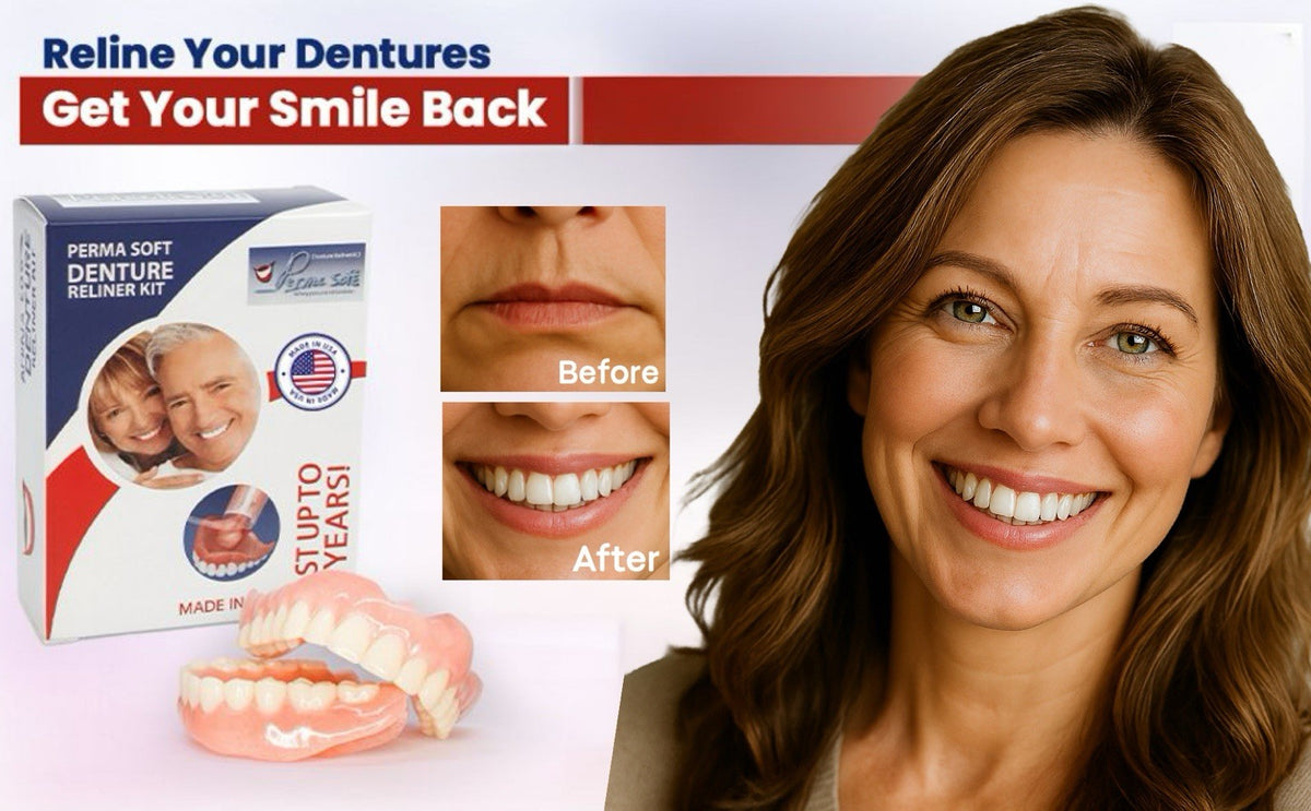Denture Reline Kit for Upper or Lower Dentures - Soft, Professional-Grade