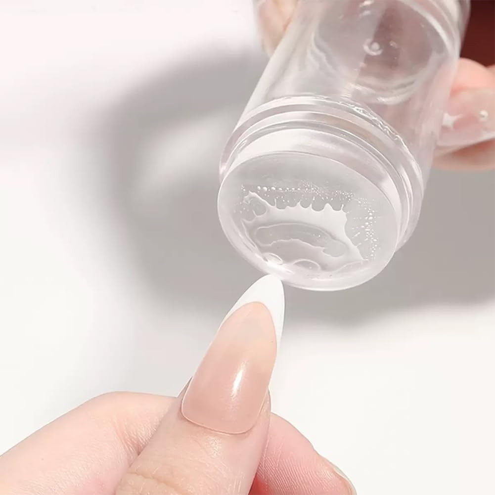 Silicone Nail Stamping Plate Set with Scraper for French Nail Art DIY