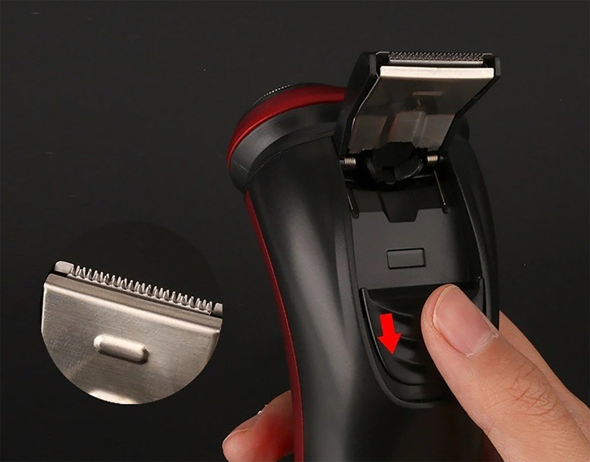 Men Waterproof Rotary Electric Shaver and Trimmer - Cordless Wet Dry 3D Shaving