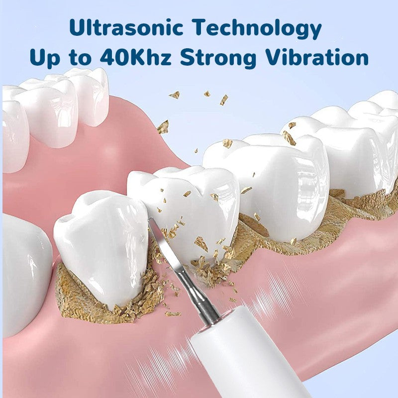 Ultrasonic Electric Tooth Cleaner Tartar & Plaque Remover Dental Scaler Kit