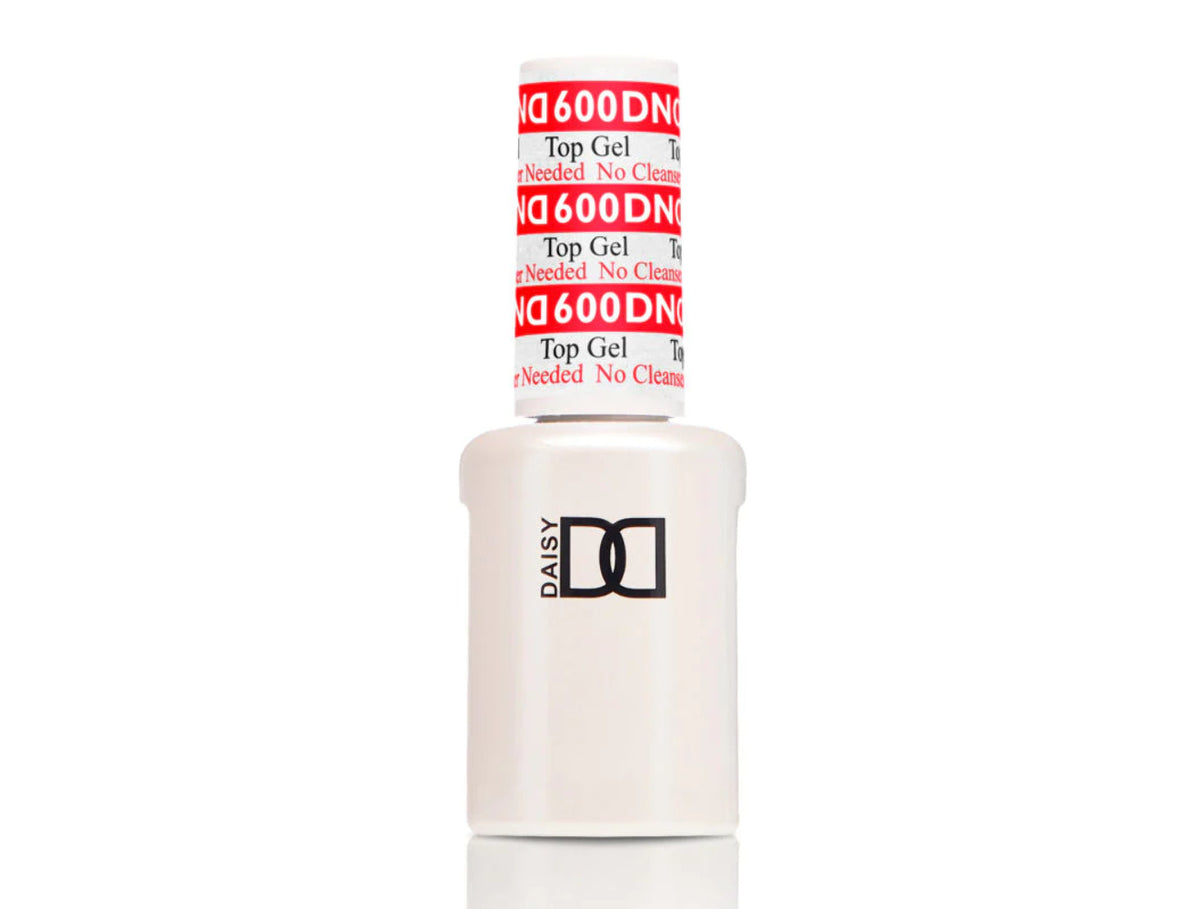 DND No Wipe Top Coat Gel #600 - Long-Lasting Shine & Chip Resistant