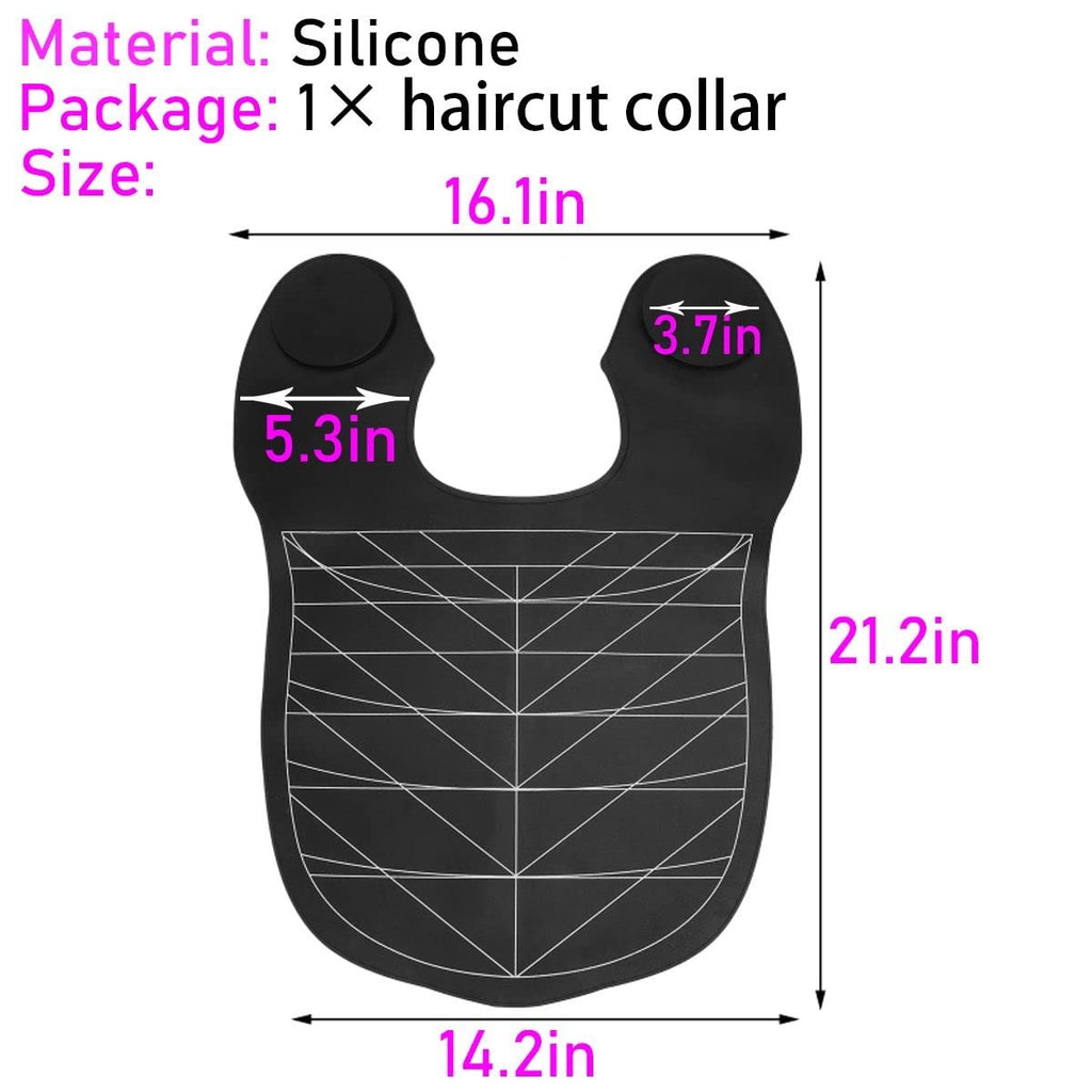 Hair Cutting Guide Collar Silicone Waterproof 21.5x16.5in for Salons & Home