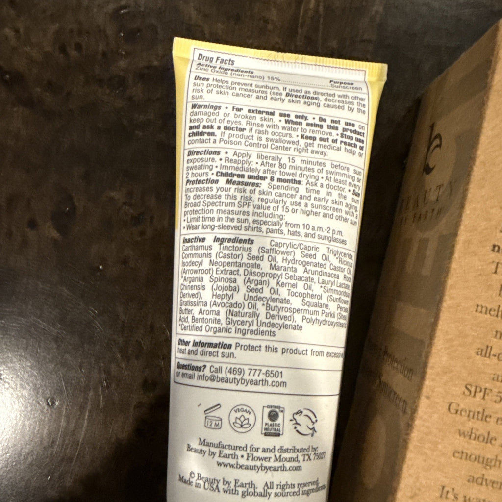 Mineral Sunscreen SPF 50 for Body Reef Safe Water Resistant 80 Min - Made in USA