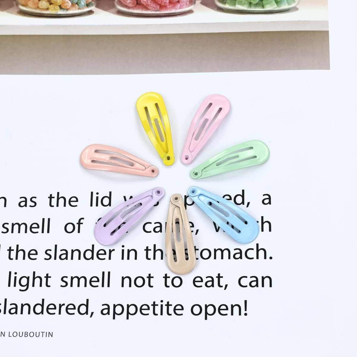 Multicolor Snap Hair Clips for Babies & Toddlers - 100 Pack, 3cm