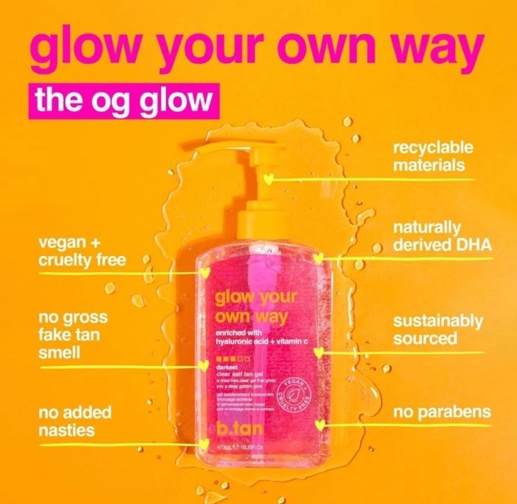 Dark Self Tanning Gel with Mitt Kit - Clear, Transfer-Resistant Sunless Tan