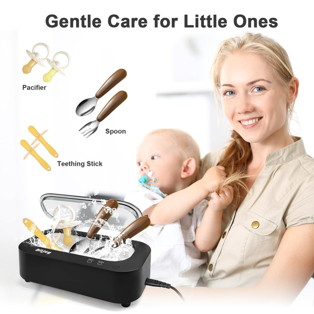 Ultrasonic Jewelry Cleaner with 48KHz Power, 12oz Tank for Gems and Glasses