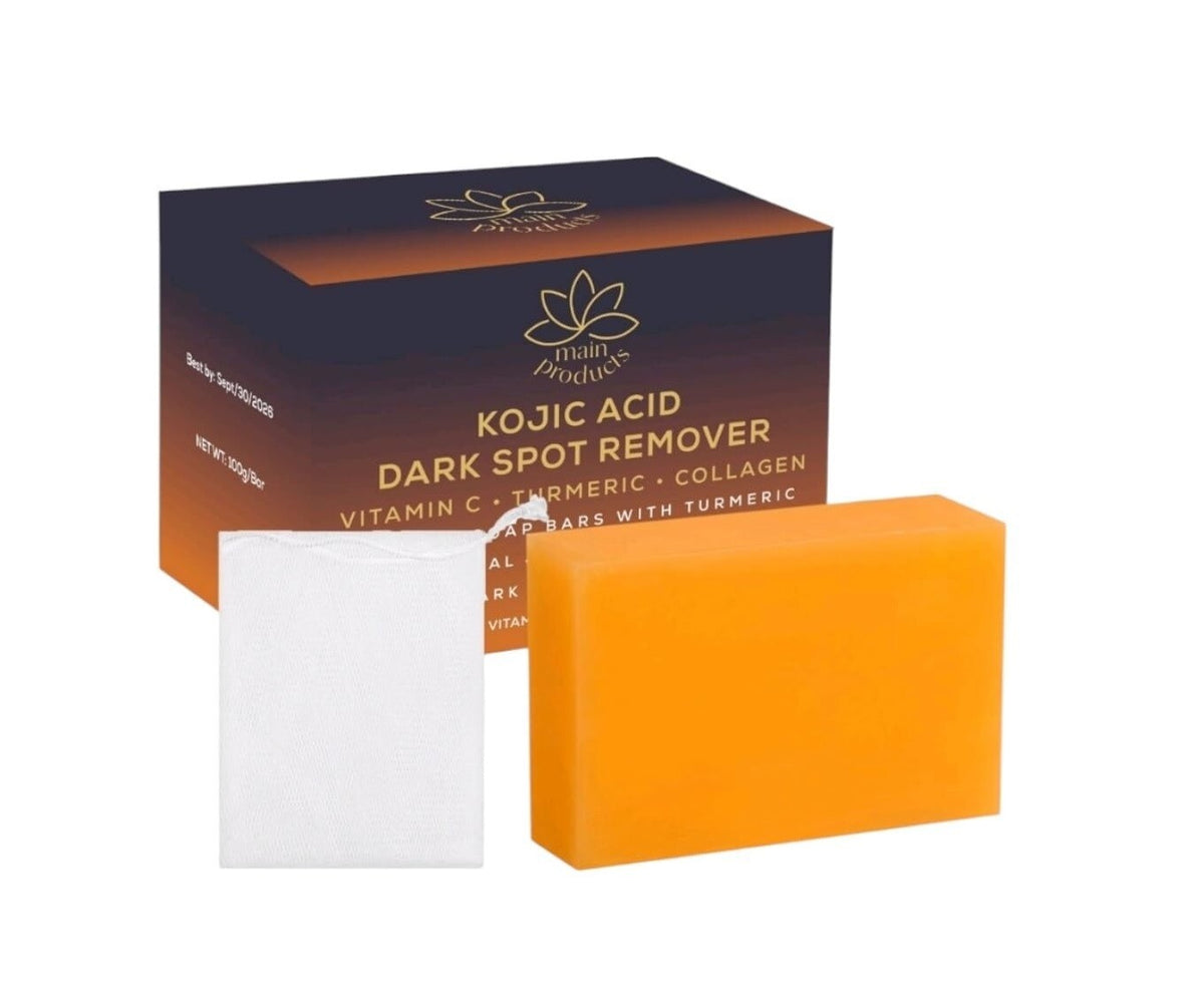 Kojic Acid Dark Spot Remover Soap Bar with Vitamin C Turmeric Collagen 100g